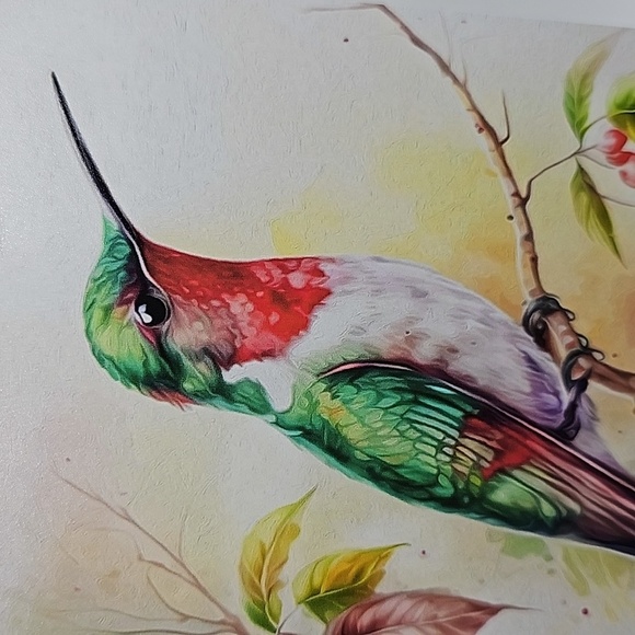 4x6‎ Hummingbird Watercolor Oil Painting Art Print - Picture 2 of 4